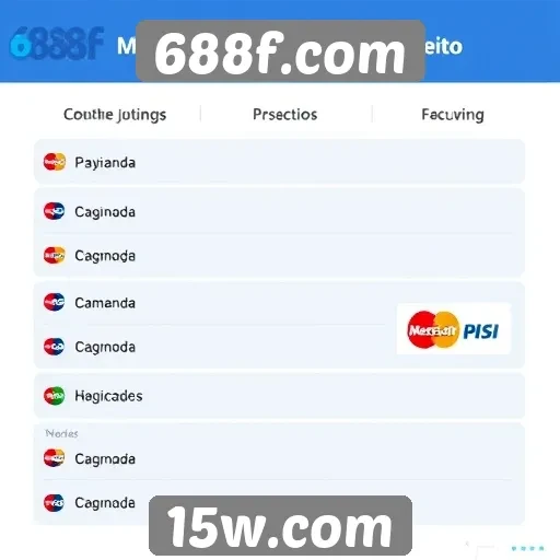 Métodos de pagamento aceitos no 688f.com